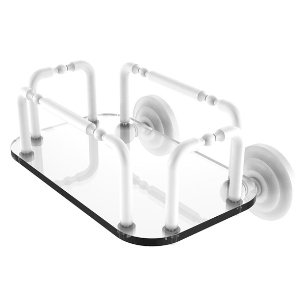 Allied Brass Que New Matte White Brass Vanity Tray