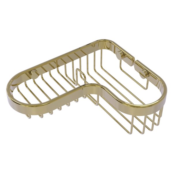 Allied Brass Unlacquered Brass 2.69-in Corner Combination Shower Basket