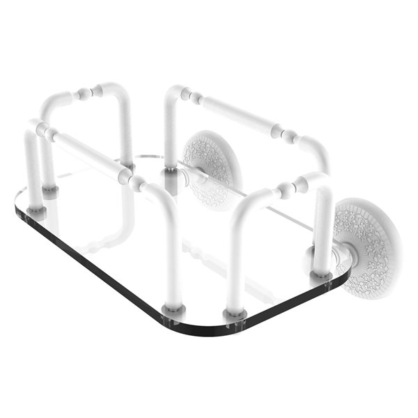 Allied Brass Monte Carlo Matte White Brass Vanity Tray