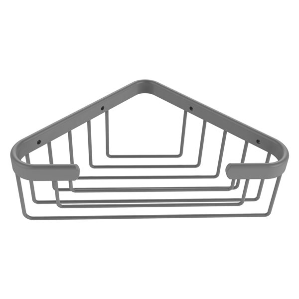 Allied Brass 3.15-in Solid Brass Matte Grey Hanging Shower Caddy