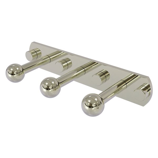 Allied Brass Prestige Skyline 3-Position Polished Nickel Towel Hook