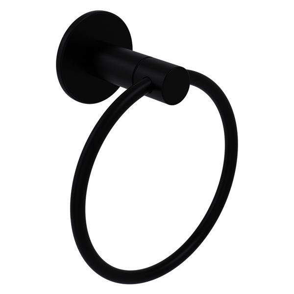 Allied Brass Fresno Matte Black Wall Mount Towel Ring