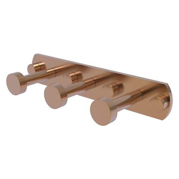 Allied Brass Fresno 3-Position Brushed Bronze Towel Hook