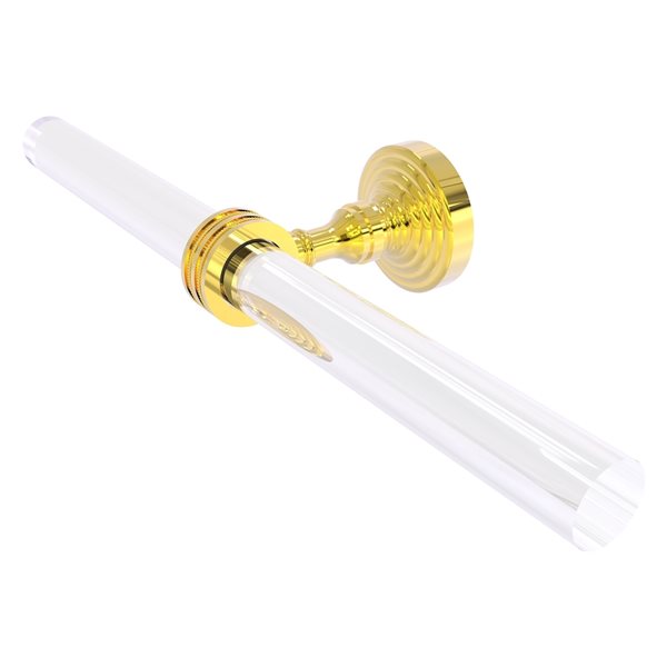 Allied Brass Pacific Grove 13-in Polished Brass Wall Mount Double Towel Bar