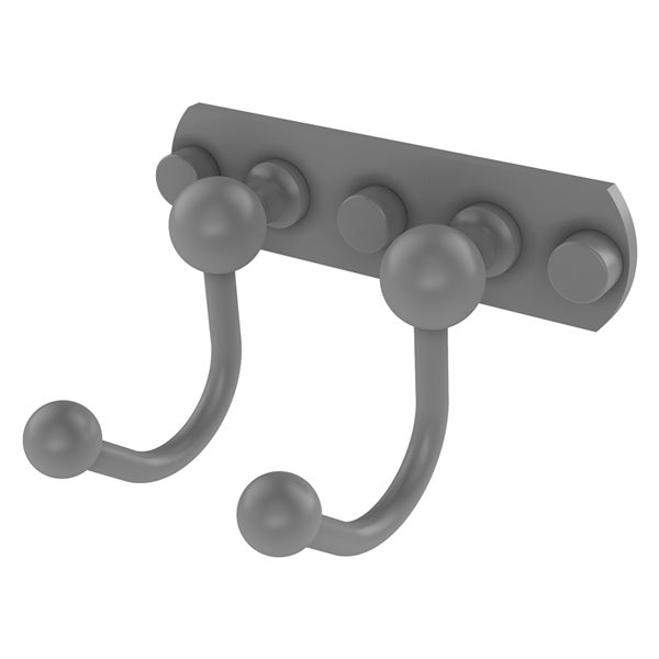 Allied Brass Prestige Skyline 2-Position Matte Grey Towel Hook
