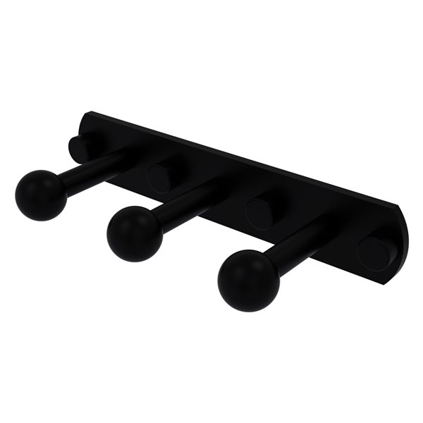 Allied Brass Prestige Skyline 3-Position Matte Black Towel Hook