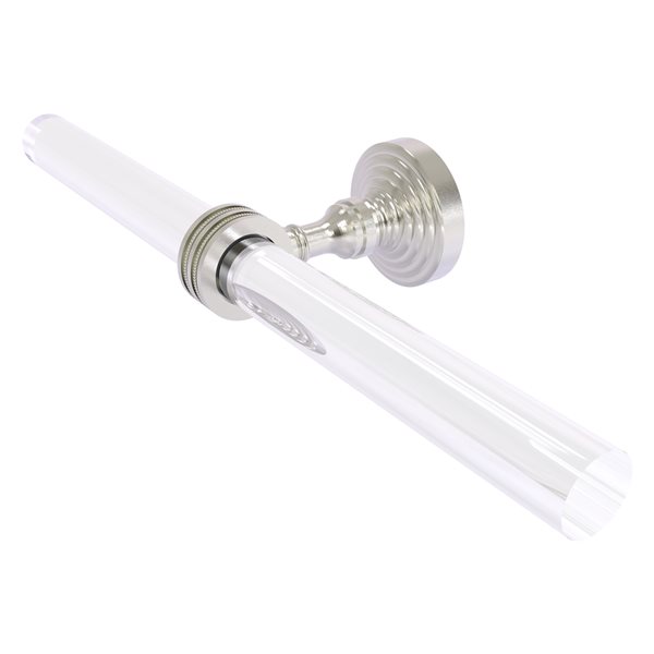 Allied Brass Pacific Grove 13-in Satin Nickel Wall Mount Double Towel Bar