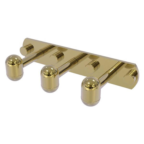 Allied Brass Tango 3-Position Unlacquered Brass Towel Hook