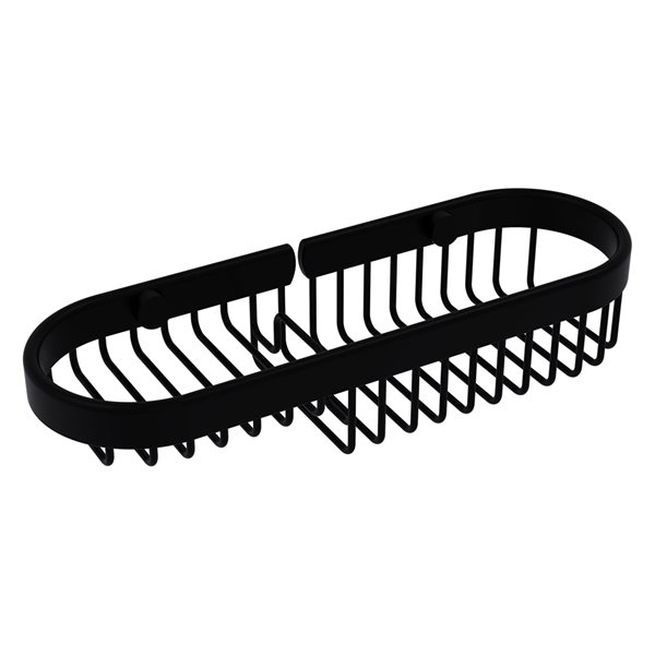 Allied Brass 2.2in Solid Brass Matte Black Hanging Shower Caddy BSK