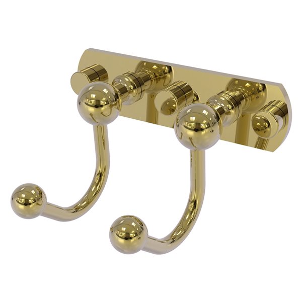 Allied Brass Prestige Skyline 2-Position Unlacquered Brass Towel Hook