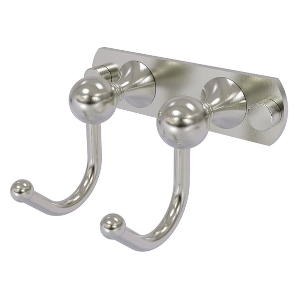 allen + roth Designer 2 Chrome Double-Hook Wall Mount Towel Hook in the  Towel Hooks department at