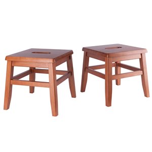 Winsome Wood Kaya Teak Conductor Stool - 2-Pack