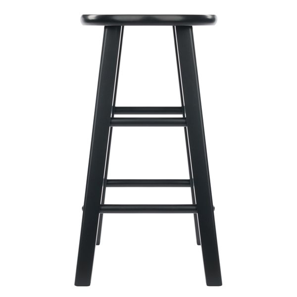 Winsome Wood Element Black Counter Height (22-in to 26-in) Bar Stool - 2-Pack