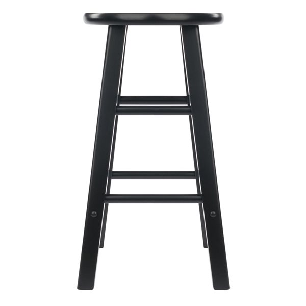 Winsome Wood Element Black Counter Height (22-in to 26-in) Bar Stool - 2-Pack