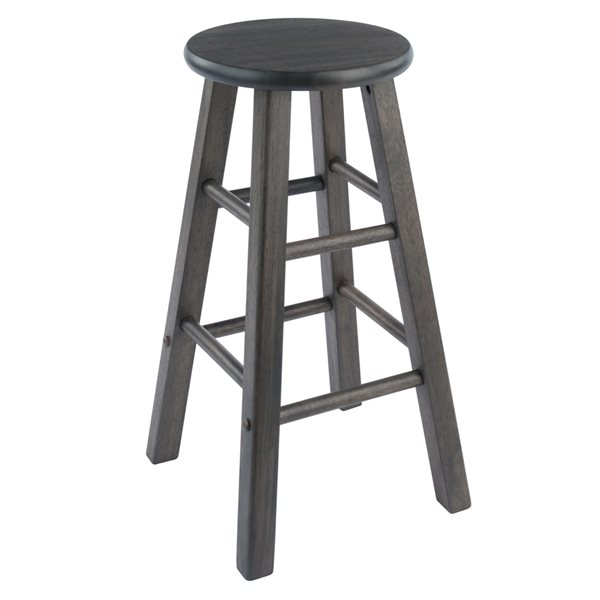 Winsome Wood Element Oyster Grey Counter Height (22-in to 26-in) Bar Stool - 2-Pack