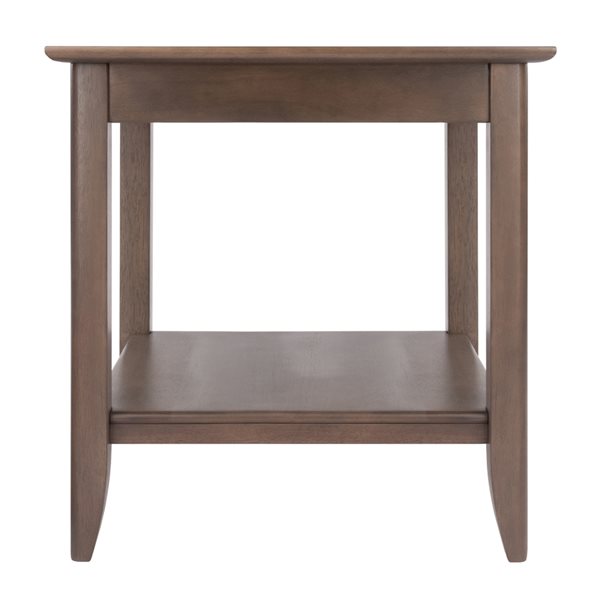 Winsome Wood Santino Oyster Grey Wood Rectangular End Table