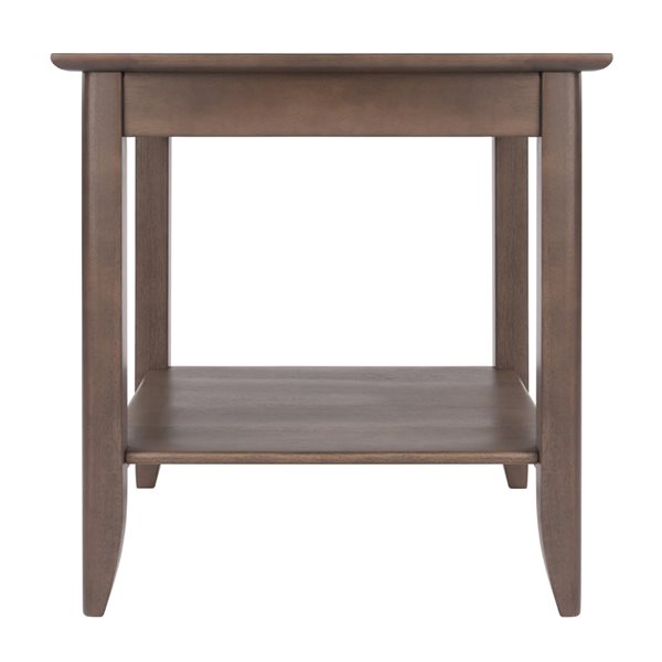 Winsome Wood Santino Oyster Grey Wood Rectangular End Table