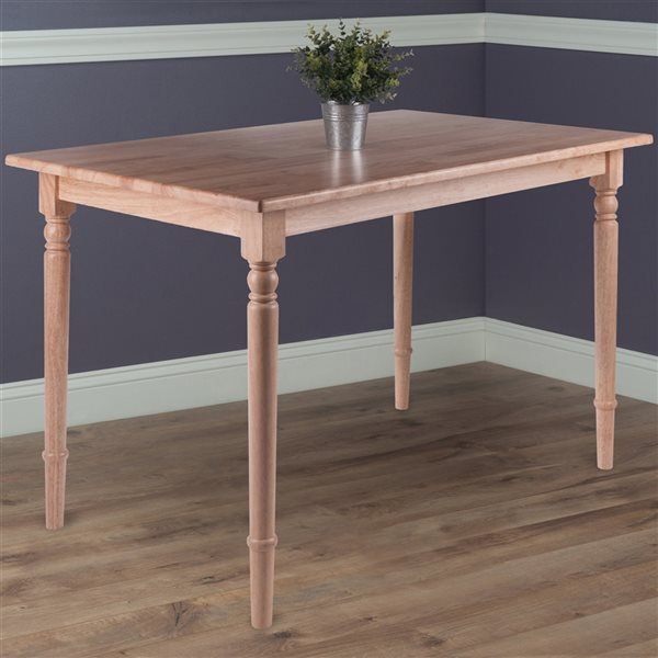 Winsome Wood Ravenna Rectangular Fixed Standard (30-in H) Wood Table and Base - Natural