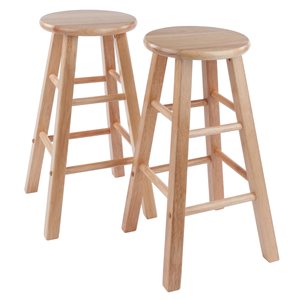 Winsome Wood Element Natural Counter Height (22-in to 26-in) Bar Stool - 2-Pack