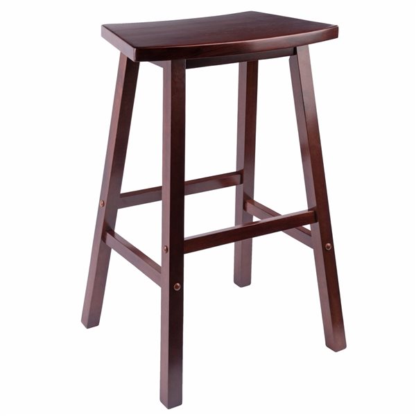 Winsome Wood Katashi Walnut Bar Height (27-in to 35-in) Bar Stool