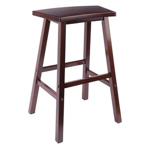 Winsome Wood Katashi Walnut Bar Height (27-in to 35-in) Bar Stool