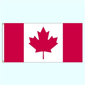 Drapeau canadien de Flags Unlimited, 6 pi x 3 pi