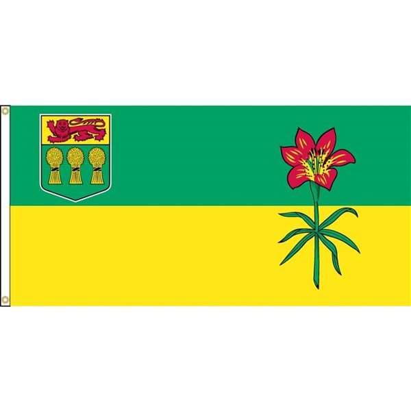 Flags Unlimited 4.5-ft x 2.25-ft Saskatchewan Flag