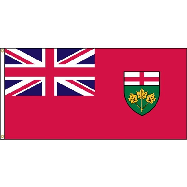 Drapeau de l'Ontario par Flags Unlimited, 6 pi x 3 pi