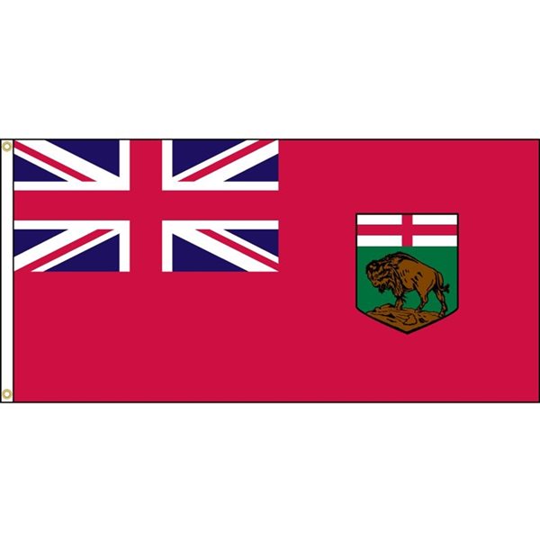 Drapeau du Manitoba par Flags Unlimited, 4,5 pi x 2,25 pi