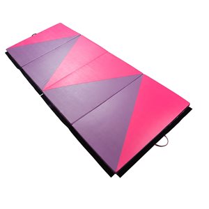 Soozier 115.25-in W x 45.25-in L Pink/Purple Foam Yoga Mat with Carrying Handle