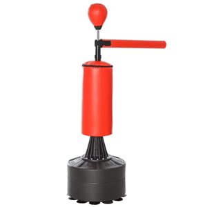 Soozier Black/Red Freestanding Punching Ball Stand