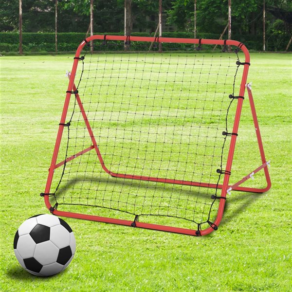 HomCom Red/Black Soccer Rebounder Net