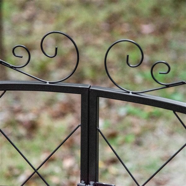 Outsunny 19-ft W x 84.75-ft H Black Garden Arbour