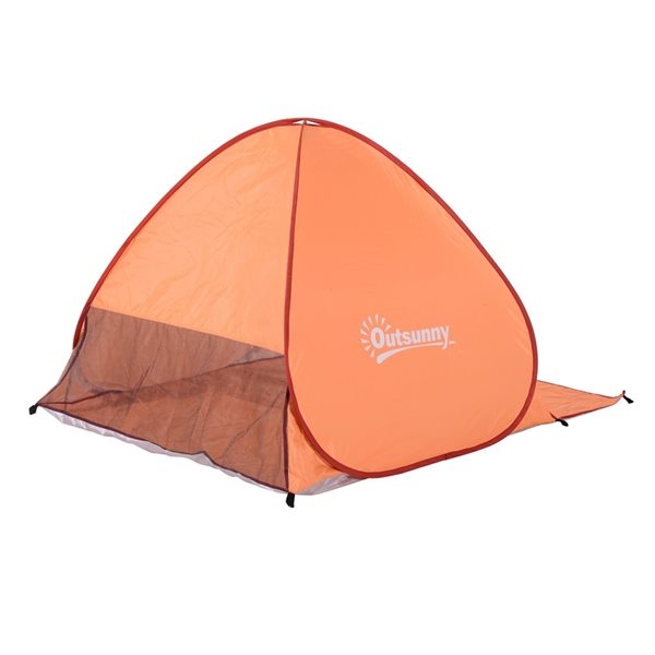 Outsunny Orange Polyester Pop-Up Tent