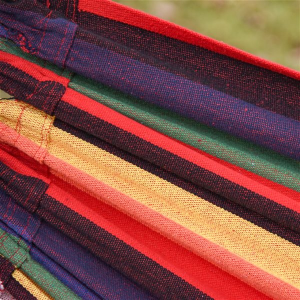 Outsunny 114-in x 59-in Multicoloured Polyester Hammock with Transport Bag