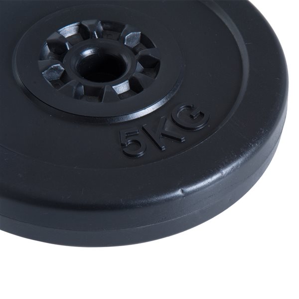 Ensemble de disques pour haltère Soozier de 66 lb noir, 4 pièces