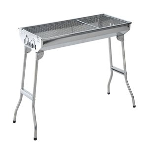 Outsunny 29-in Stainless Steel Folding Charcoal Grill with Air Vents