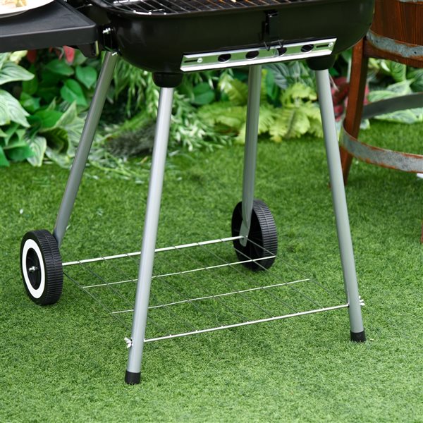 BBQ with Wheels and Shelf 22" Traditional Kettle Charcoal Barbecue 
