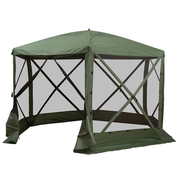 Tente de camping Outsunny en polyester avec parois latérales en maille