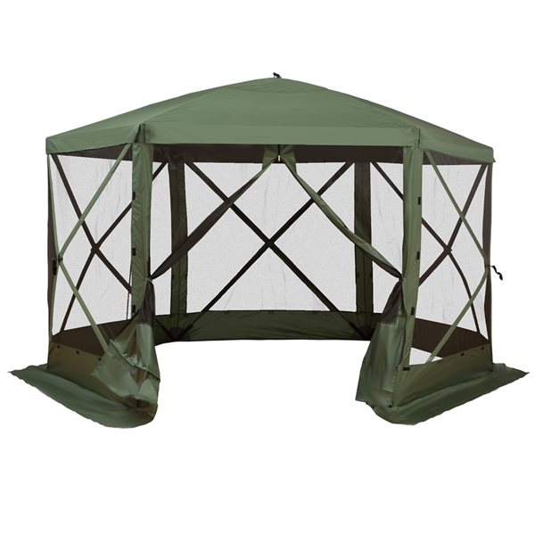 Tente de camping Outsunny en polyester avec parois latérales en maille