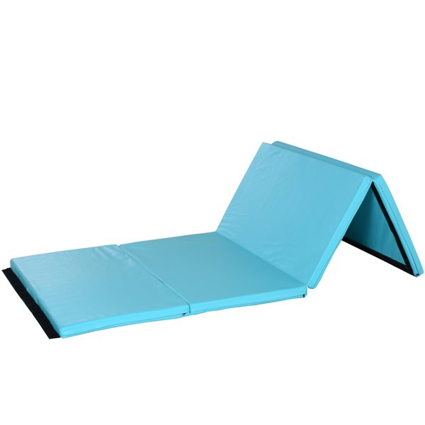 Soozier 94.5-in W x 45.25-in L Blue Foam Yoga Mat with Carrying Handle