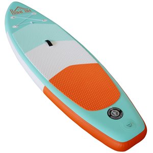 HomCom 120-in x 30-in Teal PVC Inflatable Stand-Up Paddle Board with Accessories