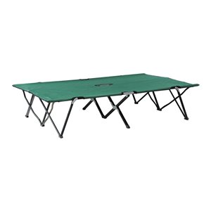 Outsunny 2-Person Green Folding Polyester X-Large Cot