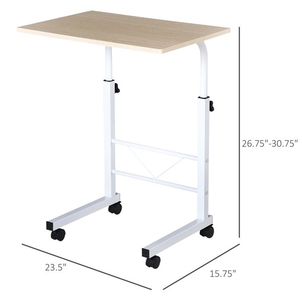 Table pour canapé par HomCom rectangulaire en bois naturel