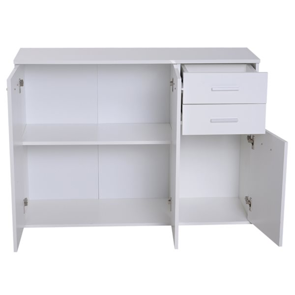 HomCom White Composite Contemporary Sideboard