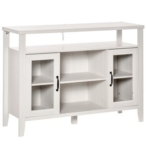 HomCom White Composite Sideboard