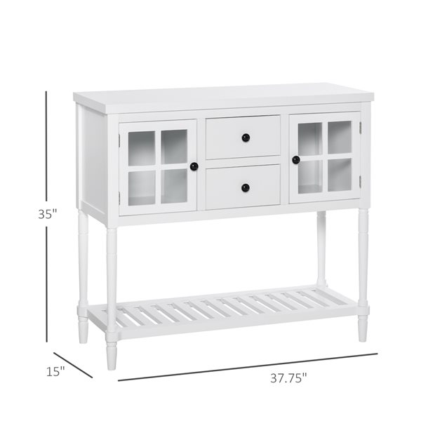 Table console moderne par HomCom en bois blanc