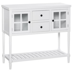 Table console moderne par HomCom en bois blanc