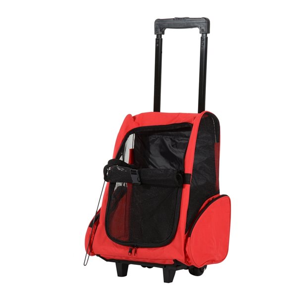 Sac de transport PawHut en tissu et filet rouge de 1,38 pi x 0,81 pi x 1,8 pi pour animal de compagnie de petite taille