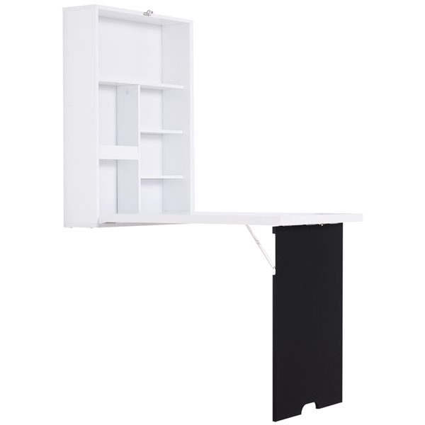 HomCom 30.75-in White Modern/Contemporary L-Shaped Desk